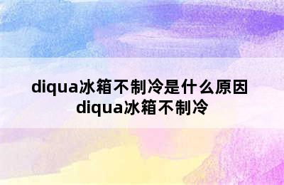 diqua冰箱不制冷是什么原因 diqua冰箱不制冷